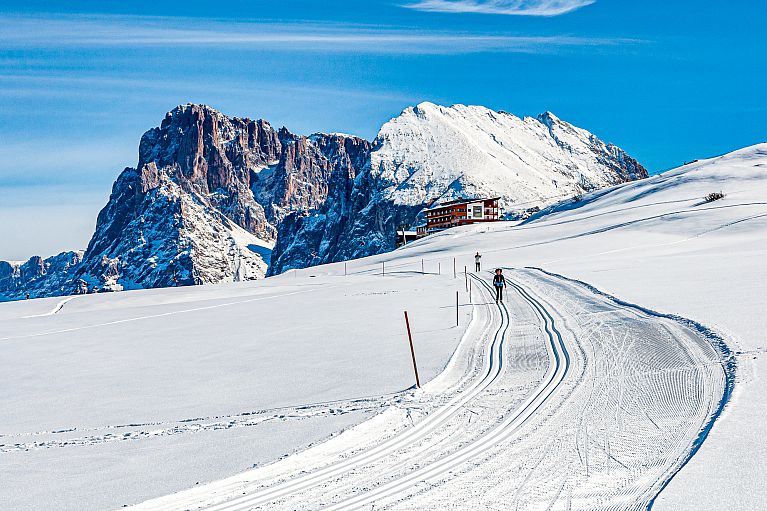 Trasa dla narciarzy biegowych na Alpe di Siusi