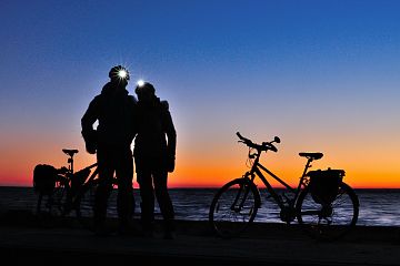 Na rowerach po zimowym Helu Na rowerach po zimowym Helu