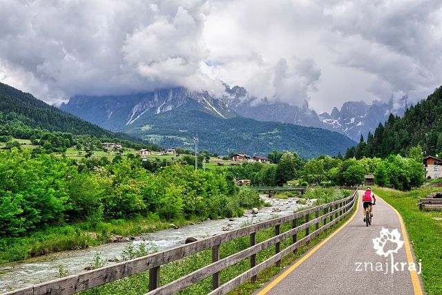 Droga rowerowa w dolinie Val Primiero