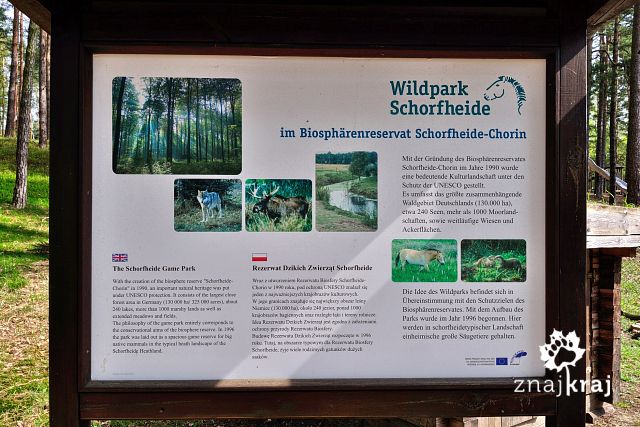 Tablice informacyjne po polsku w Schorfheide