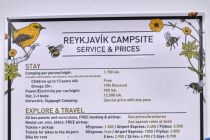 Cennik Reykjavik Campsite Cennik Reykjavik Campsite