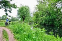 Na drodze rowerowej nad rzeką Leine Na drodze rowerowej nad rzeką Leine