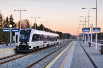 Pociąg Pesa Pomorskiej Kolei Metropolitalnej w Gdańsku Osowej