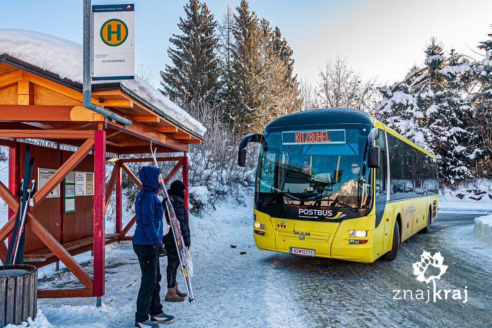 Autobus z Kaiserwinkl do Kitzbühel