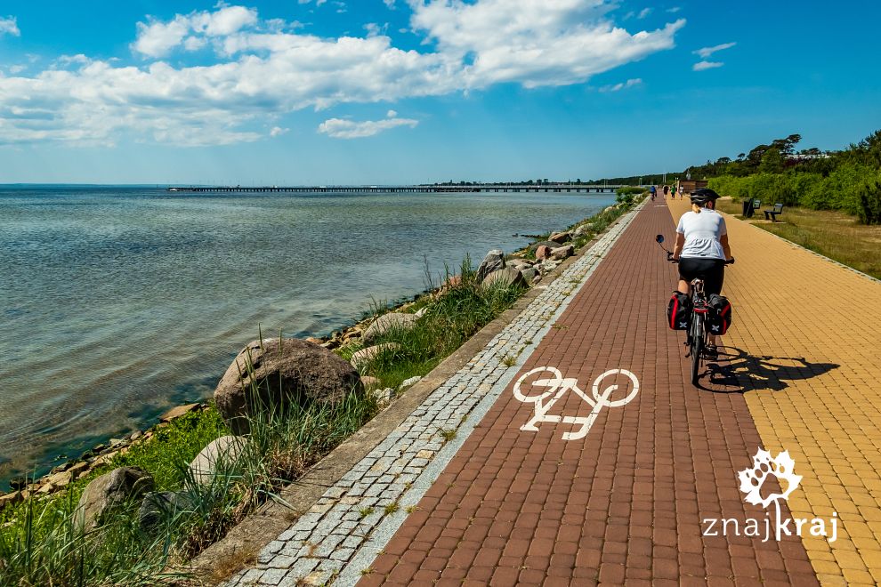 Droga rowerowa na promenadzie w Juracie