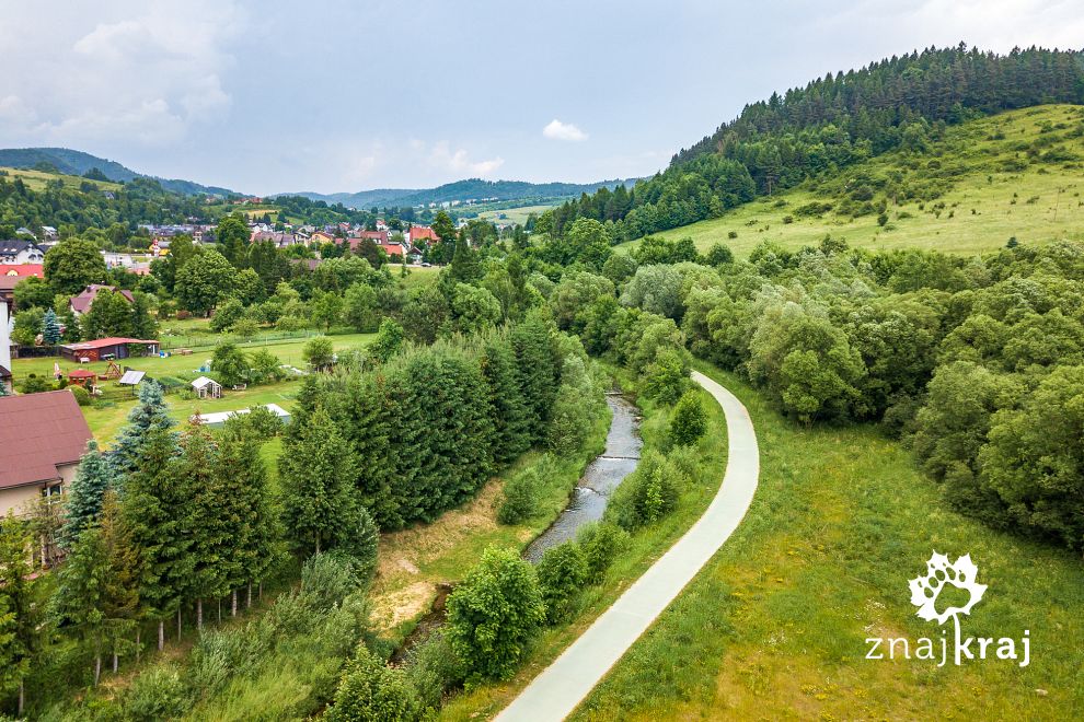 droga-rowerowa-velo-krynica-z-lotu-ptaka