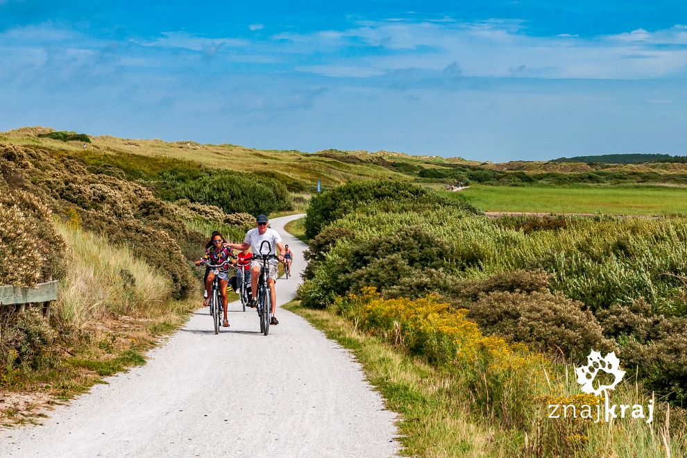 Droga rowerowa w Holandii na wyspie Ameland