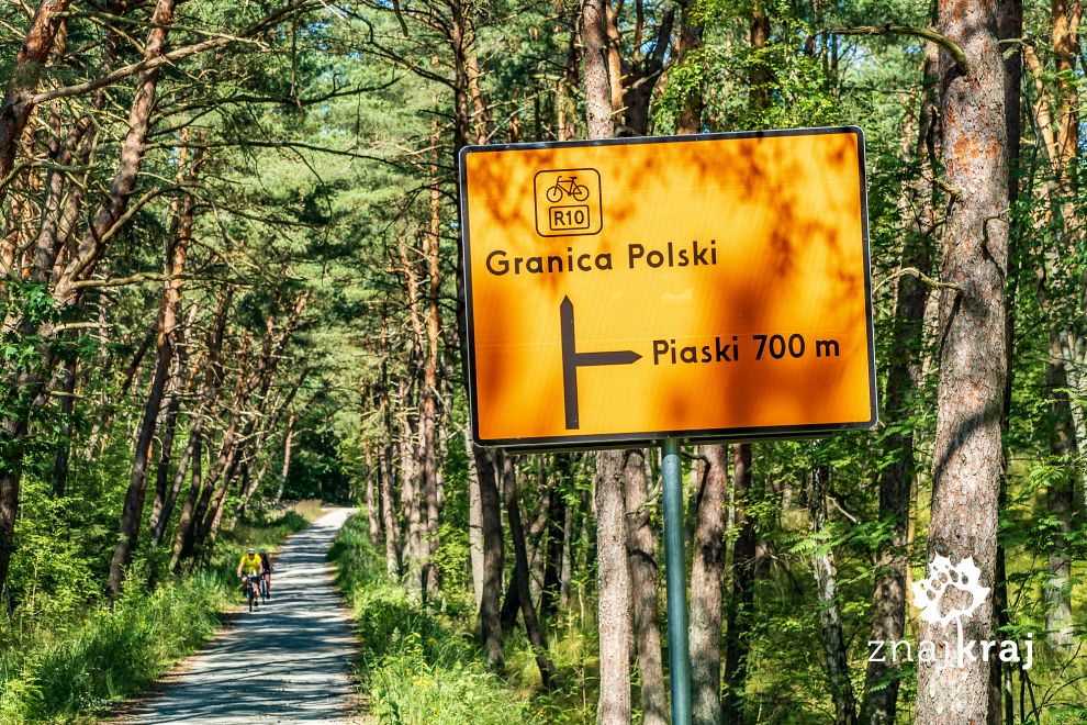 Granica Polski - drogowskaz na Mierzei Wiślanej