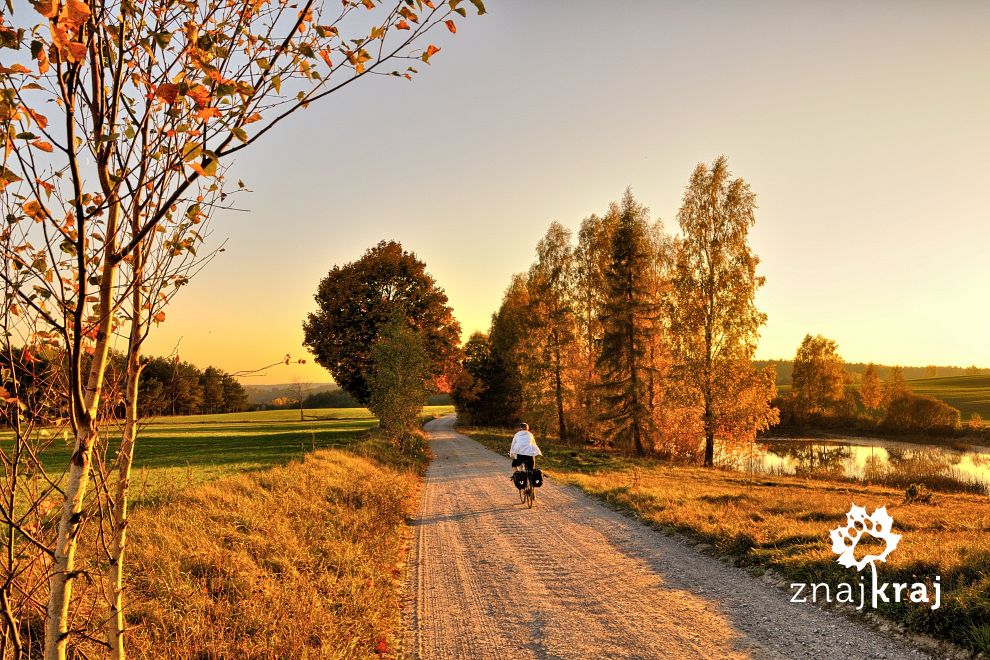 Szlak rowerowy koło Kościerzyny na Kaszubach