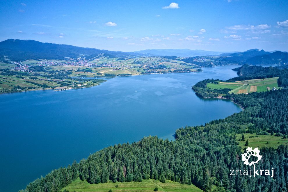 Jezioro Czorsztyńskie z góry