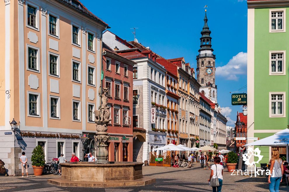 Odnowione stare miasto w Görlitz