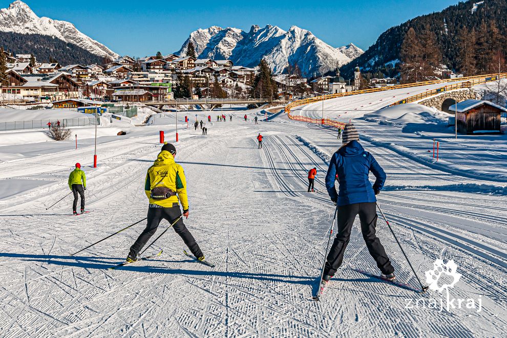 Lekcja jazdy na biegówkach w Seefeld