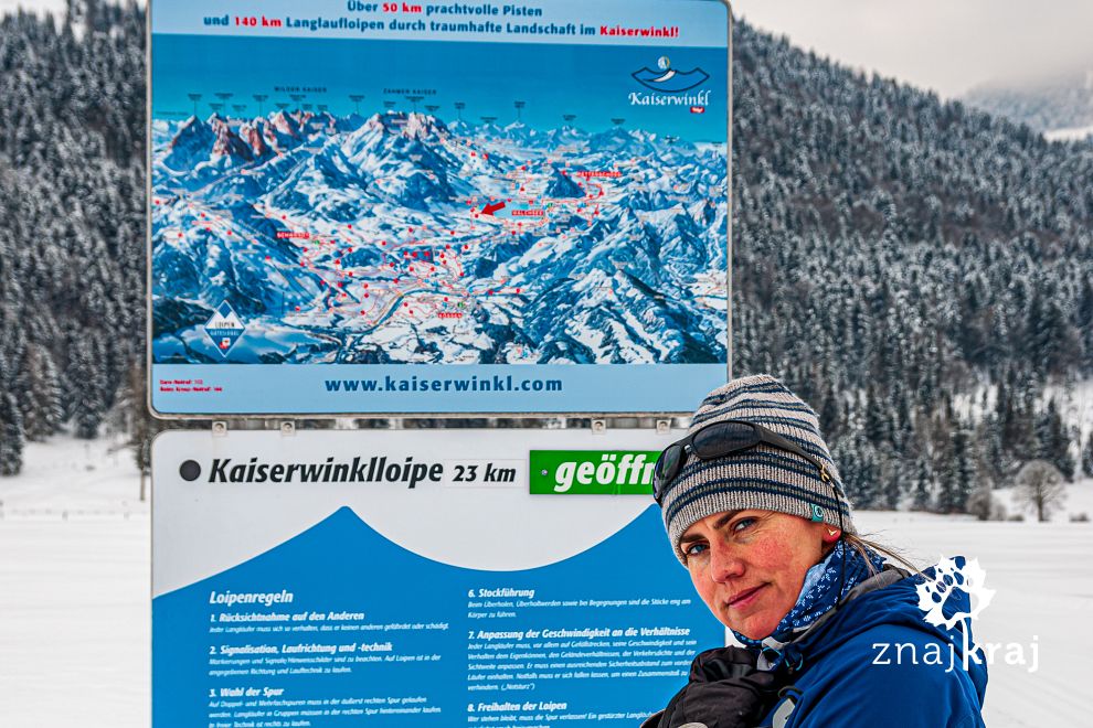 Ola pod mapą Kaiserwinklloipe