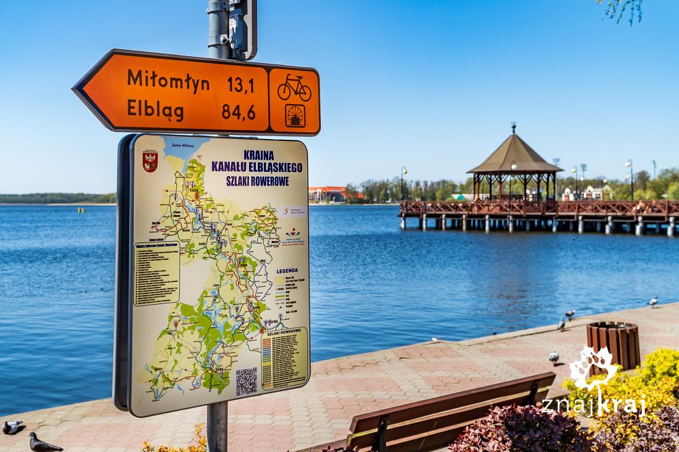 Mapa szlaków rowerowych w Mazurach Zachodnich