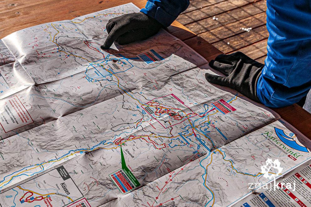 Mapa tras narciarskich w Kaiserwinkl