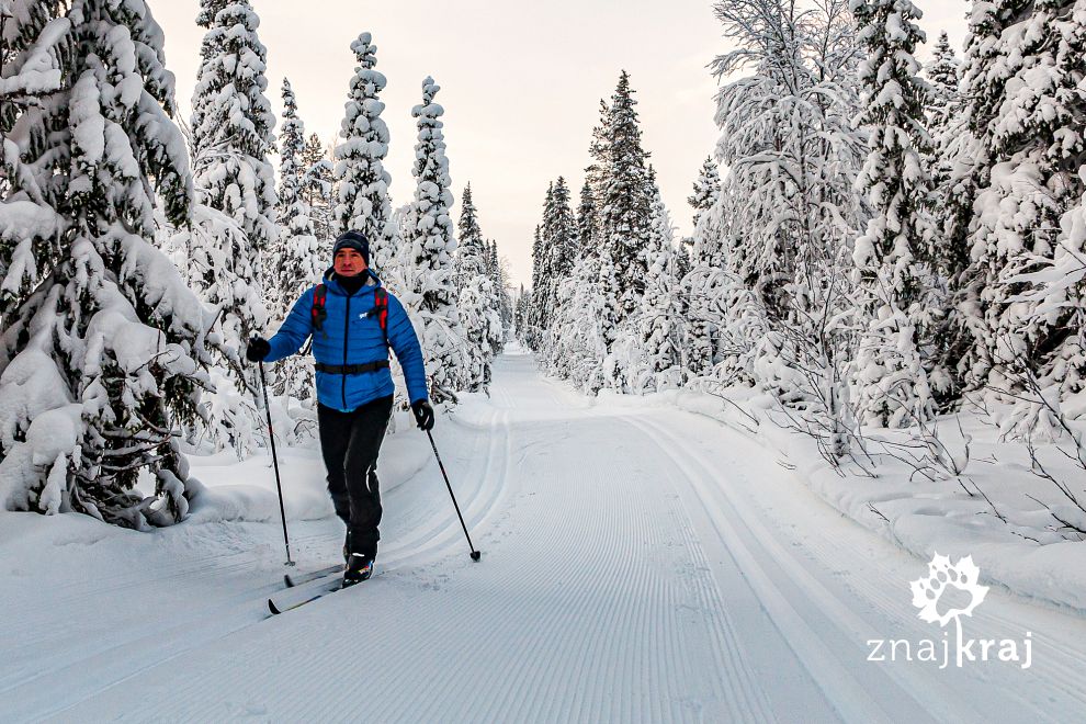 Na narciarskim szlaku w Finlandii