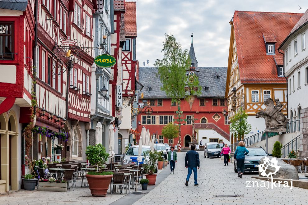 Ochsenfurt - ratusz i drzewo majowe