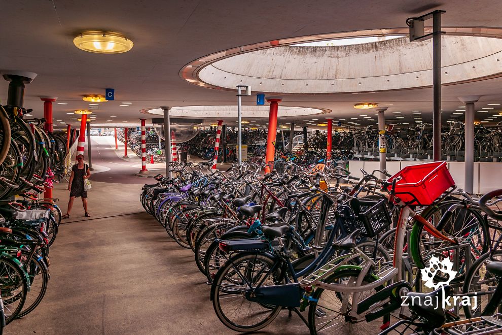 Parking rowerowy pod dworcem w Groningen