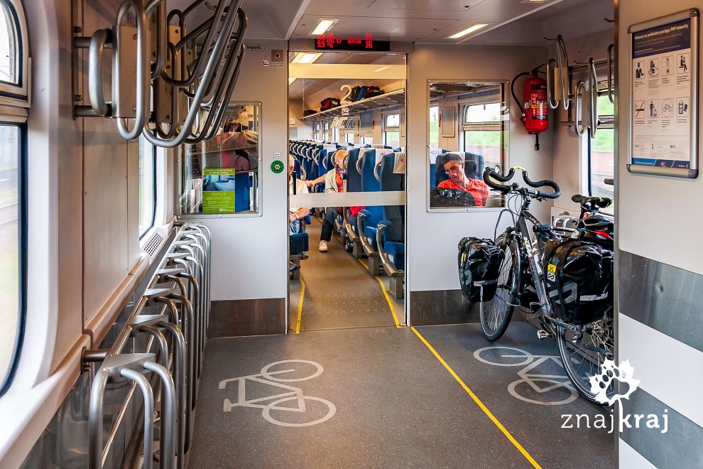 Przedział rowerowy w pociągu TLK Przemyślanin