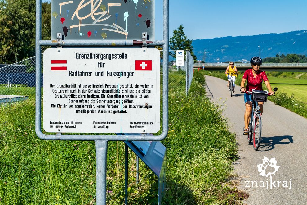 Przejście graniczne pieszo-rowerowe między Austrią i Szwajcarią