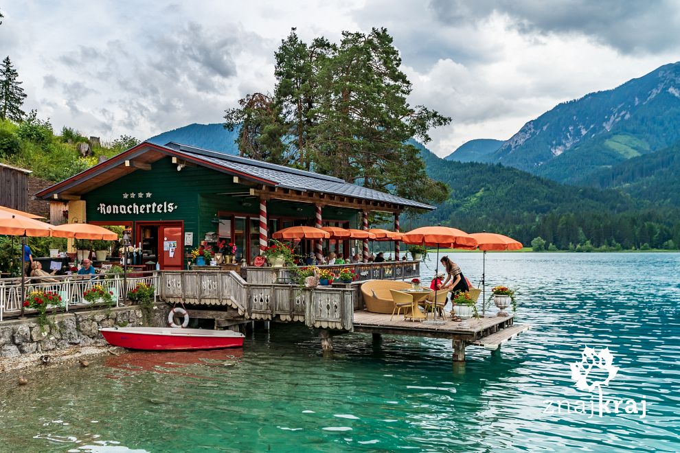 Przystań Ronacherfels nad Weissensee w Karyntii
