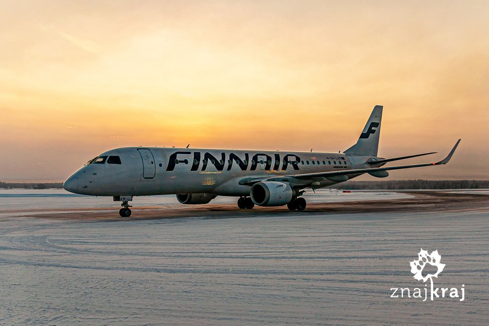 Finnair na lotnisku w Kuusamo