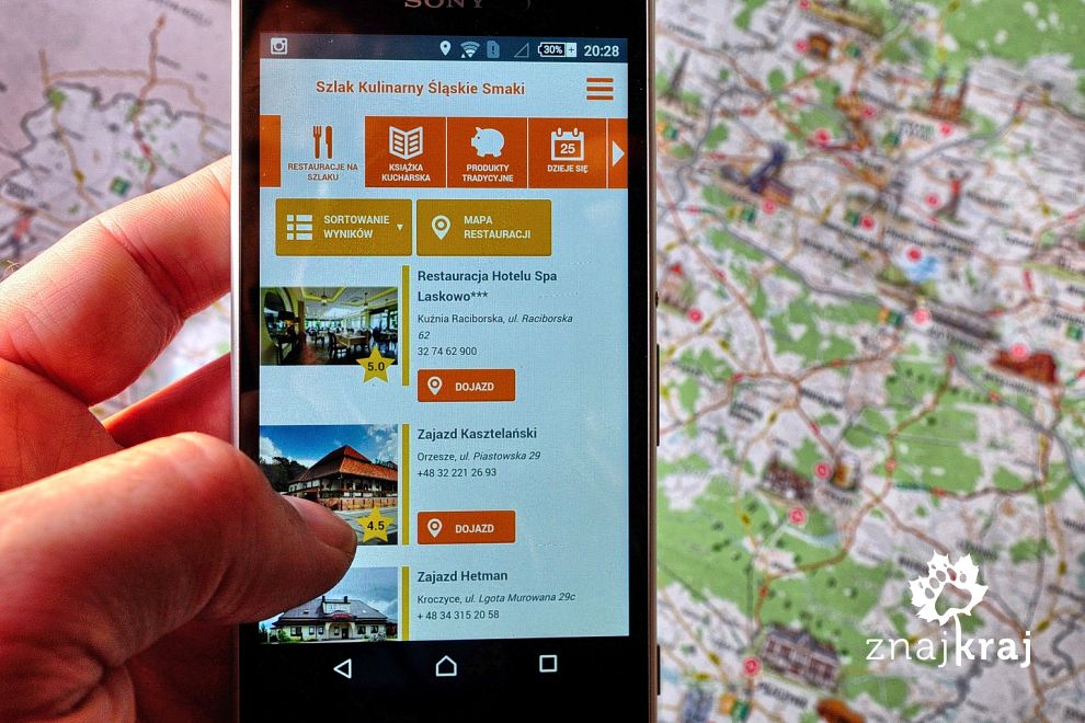 Aplikacja na telefon Śląskich Smaków