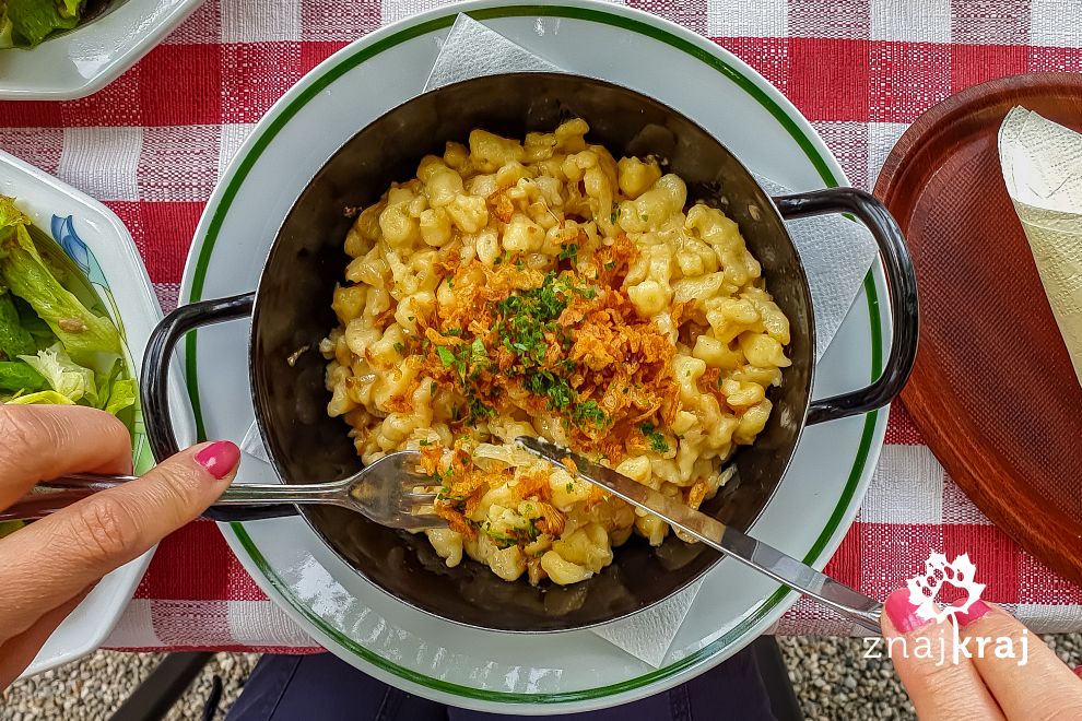 Spätzle - serowe kluski w Austrii