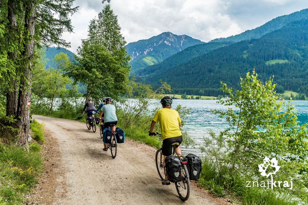 Trasa rowerowa nad jeziorem Weisensee