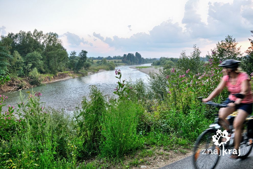 Trasa rowerowa wzdłuż Dunajca