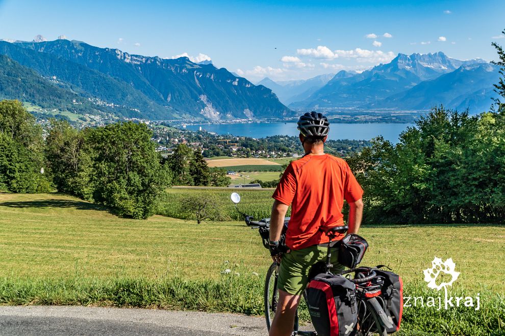 Widok na Jezioro Genewskie przed Vevey