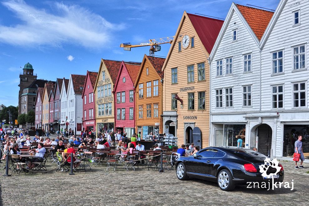 Zabytkowa dzielnica Bryggen w Bergen