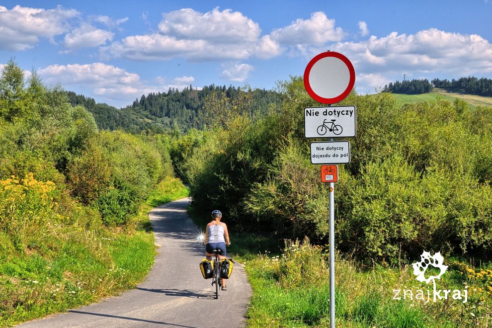 Droga rowerowa wzdłuż Dunajca w Małopolsce