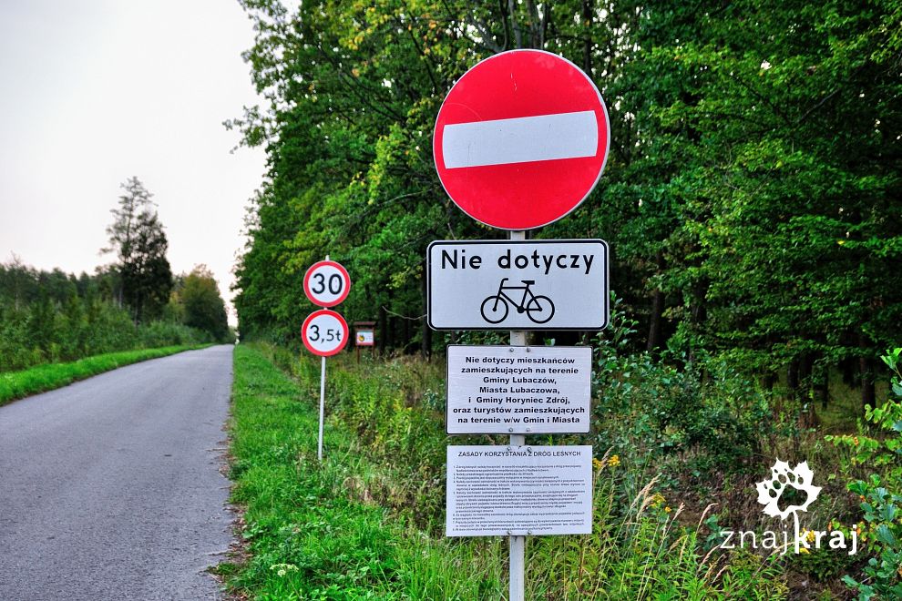 Zakaz wjazdu nie dotyczy rowerzystów