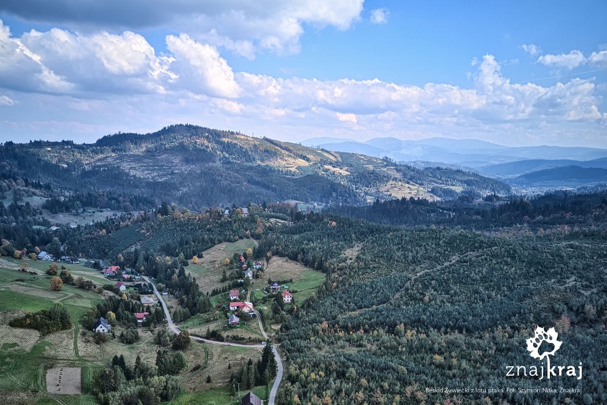 Beskid Żywiecki z lotu ptaka