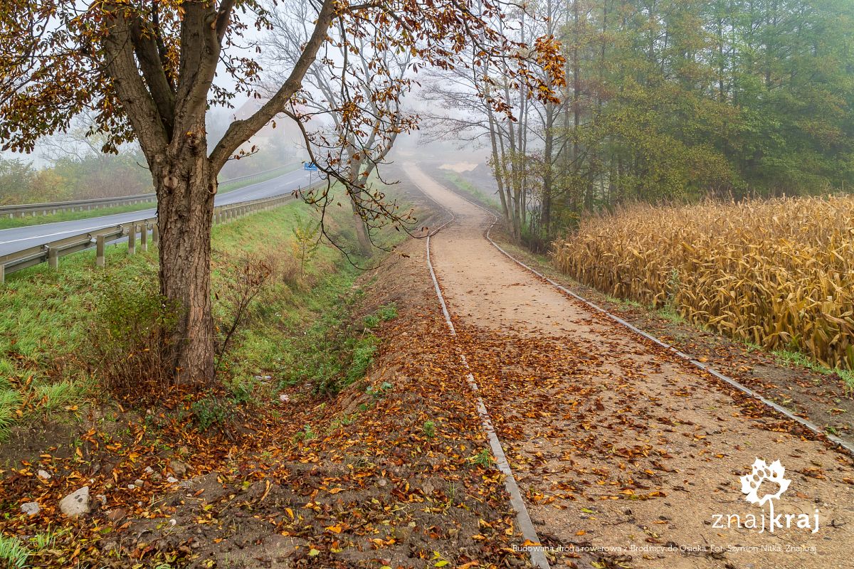 Budowana droga rowerowa z Brodnicy do Osieka
