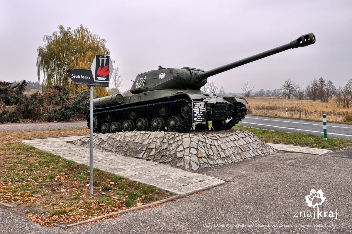 Czołg 1 Armii Wojska Polskiego w Starych Łysogórkach