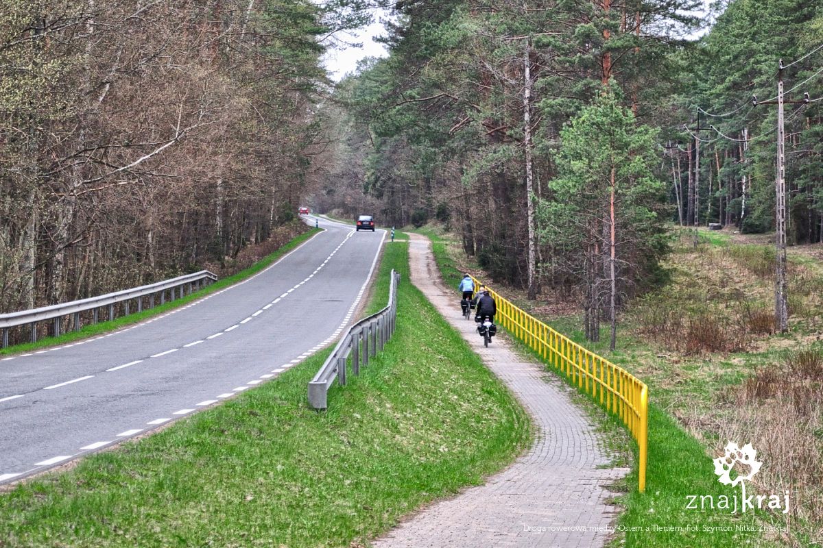 Droga rowerowa między Osiem a Tleniem Droga rowerowa między Osiem a Tleniem