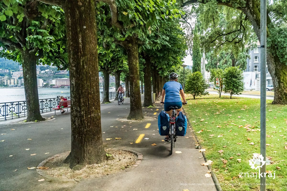 Droga rowerowa na promenadzie w Lugano