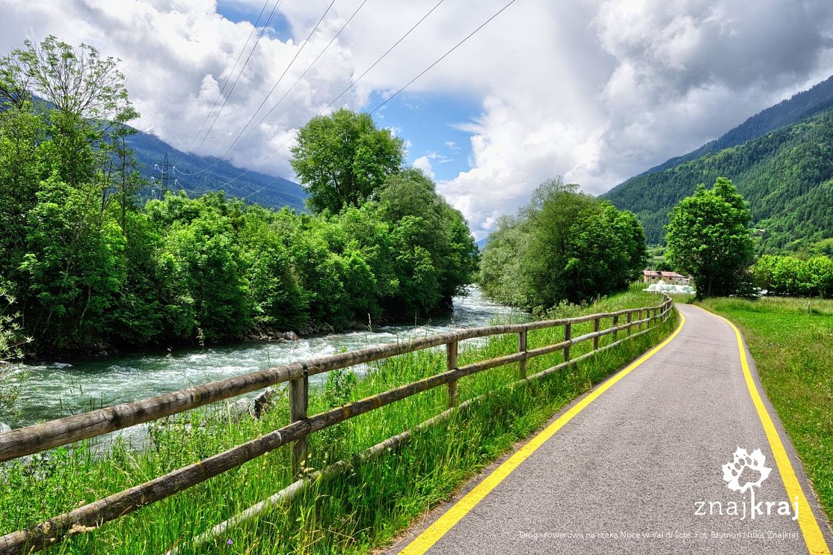 Droga rowerowa na rzeką Noce w Val di Sole