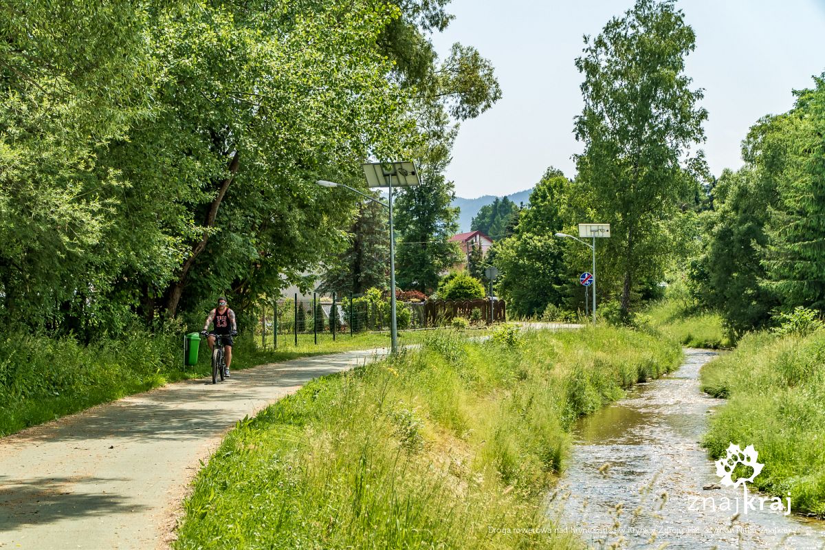Droga rowerowa nad Kryniczanką w Krynicy-Zdroju