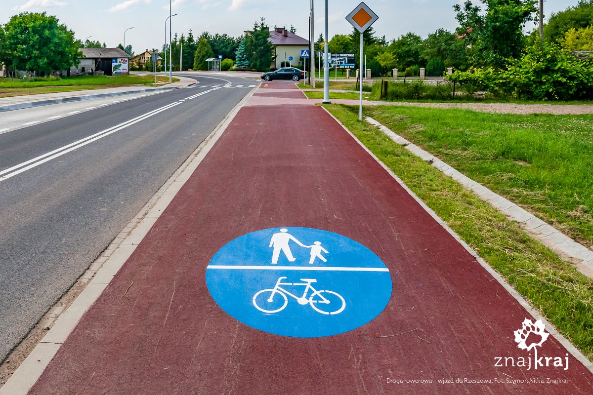 Droga rowerowa - wjazd do Rzeszowa