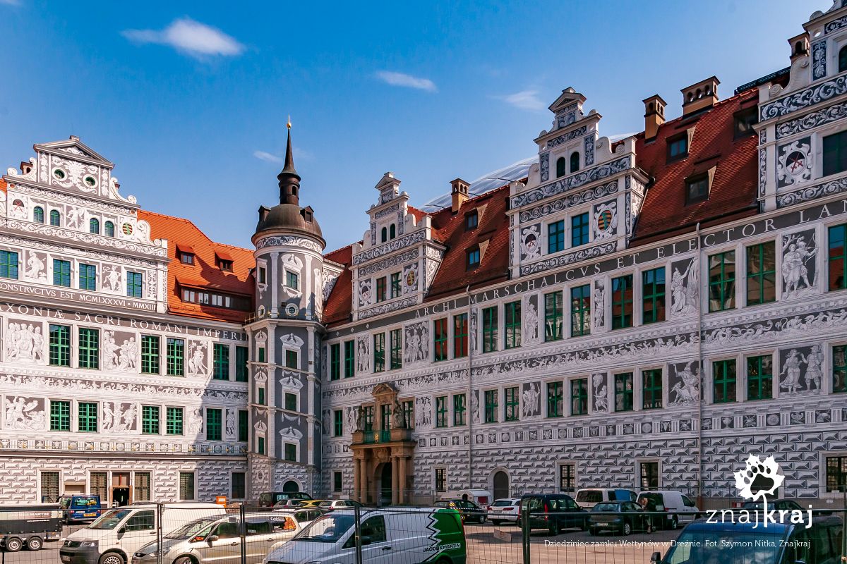 Dziedziniec zamku Wettynów w Dreźnie