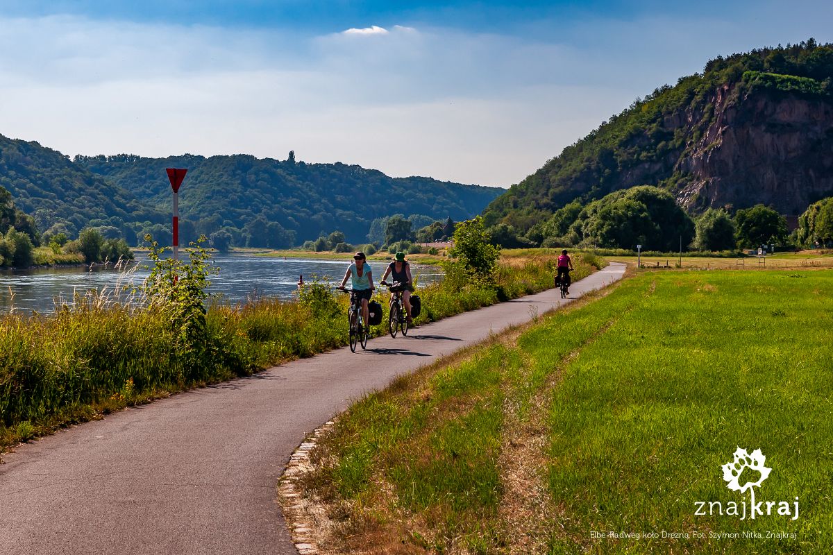 Elbe-Radweg koło Drezna