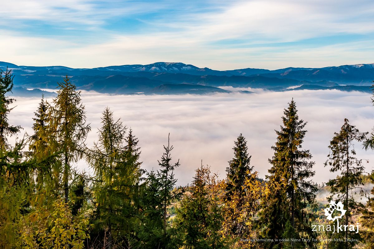 Inwersja termiczna, w oddali Niżne Tatry