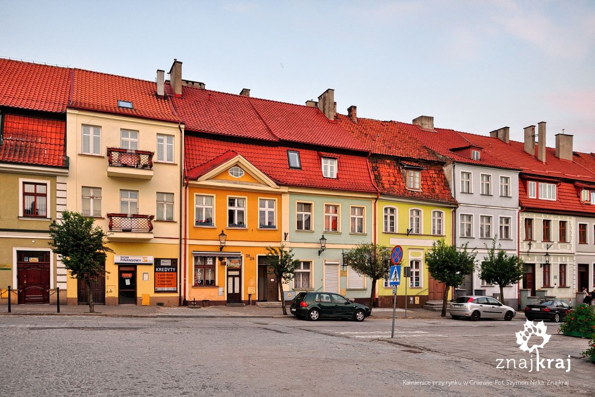 Kamienice przy rynku w Gniewie