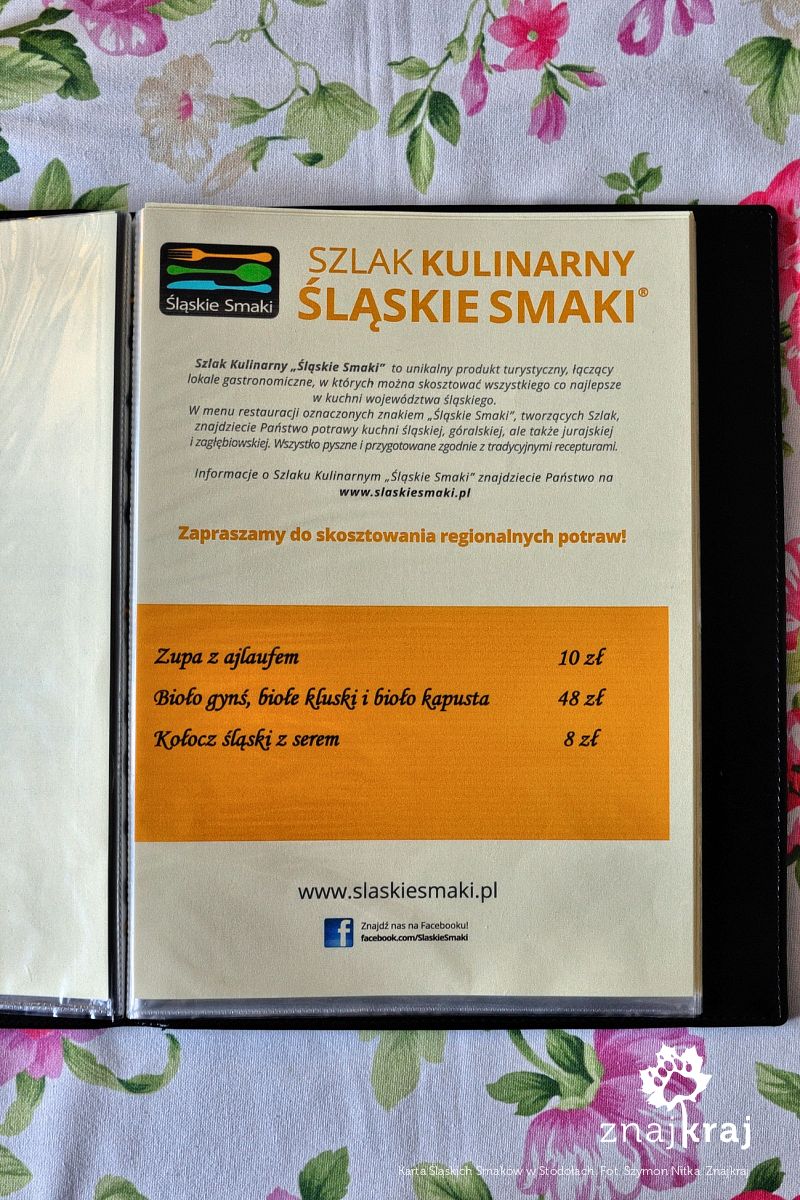 Karta Śląskich Smaków w Stodołach Karta Śląskich Smaków w Stodołach
