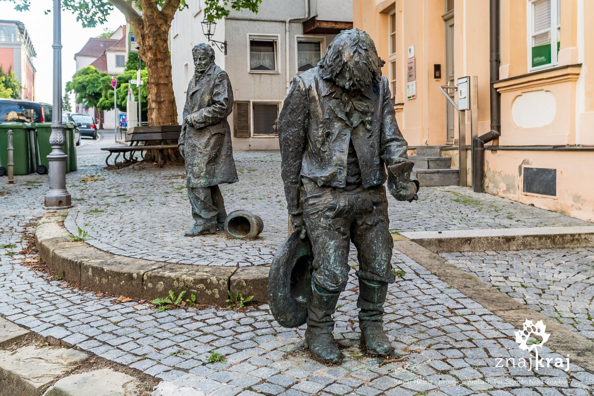 Kaspar Hauser - pomnik w Ansbach