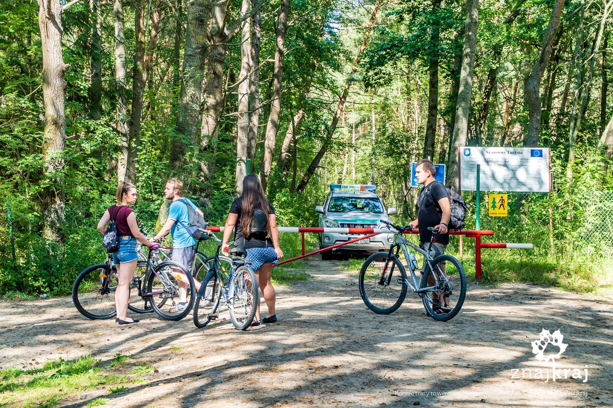 Koniec trasy rowerowej Mierzei Wiślanej