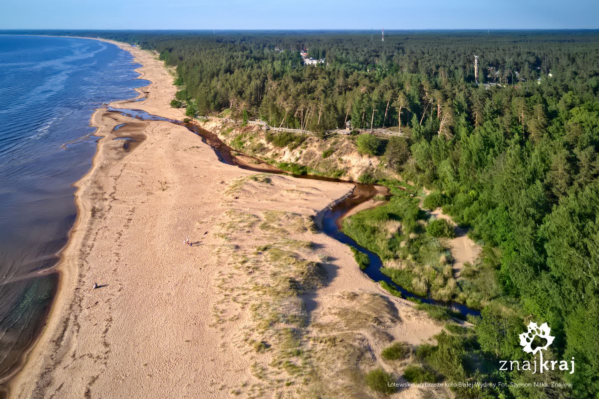 Łotewskie wybrzeże koło Białej Wydmy